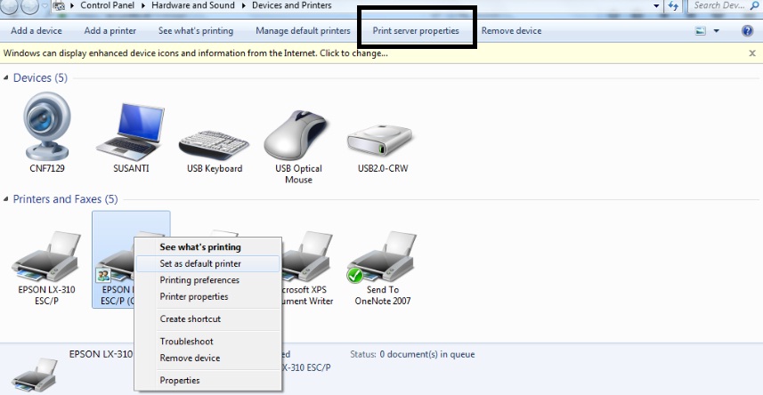 epson lq 310 factory reset