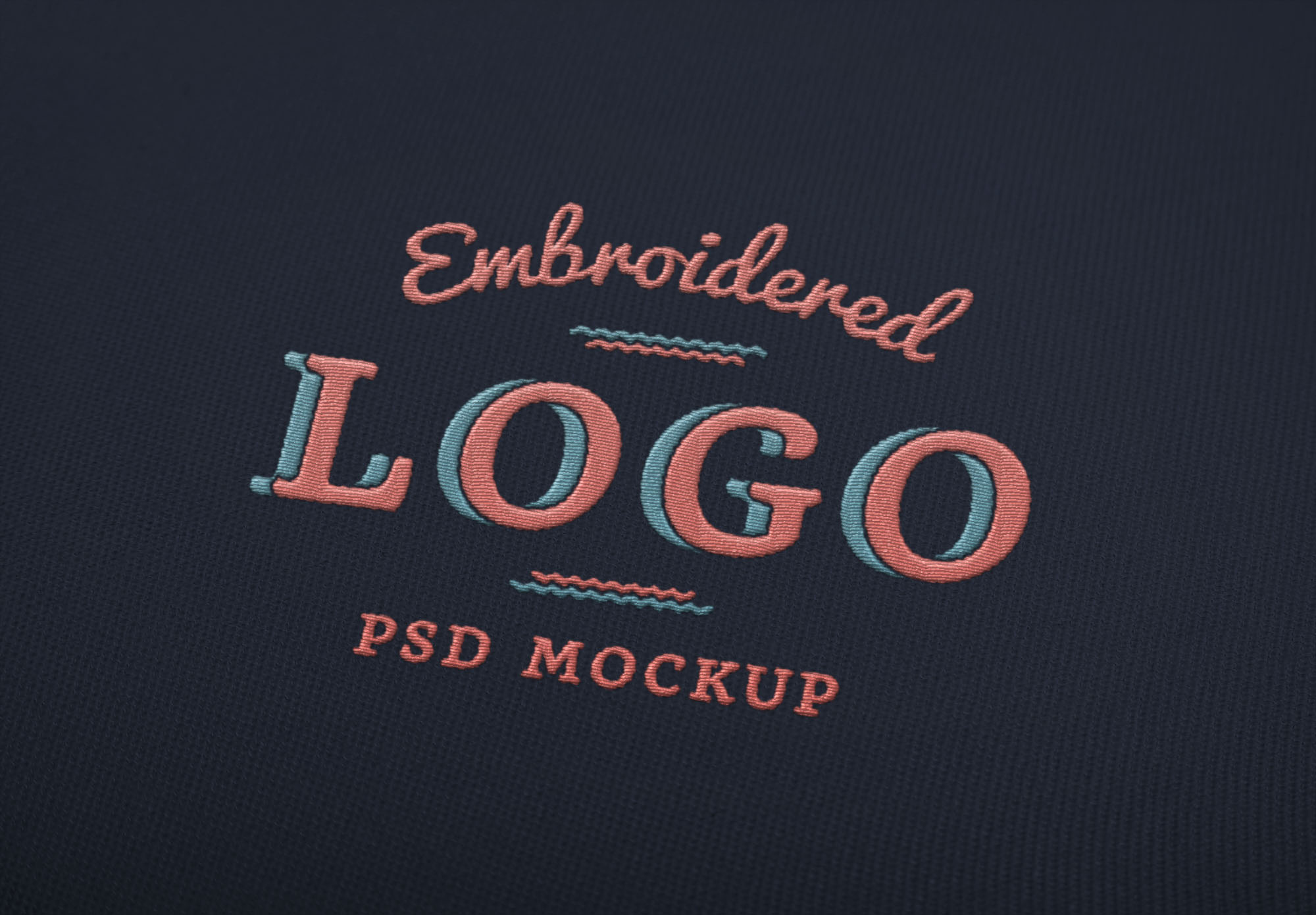 Free for personal and commercial use. Free Embroidered Logo Mockup