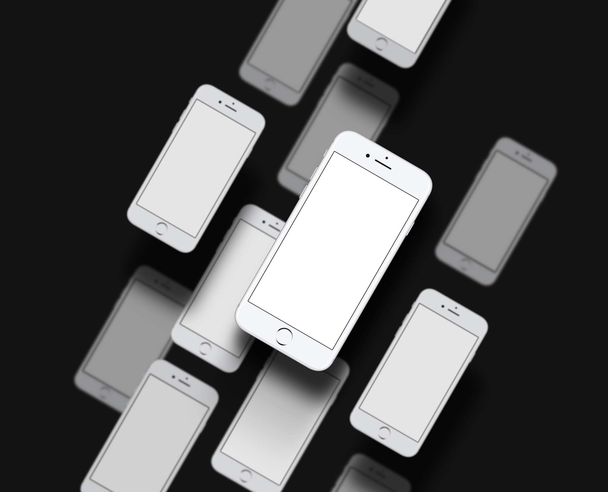 Free App Screen Showcase Mockup (PSD)