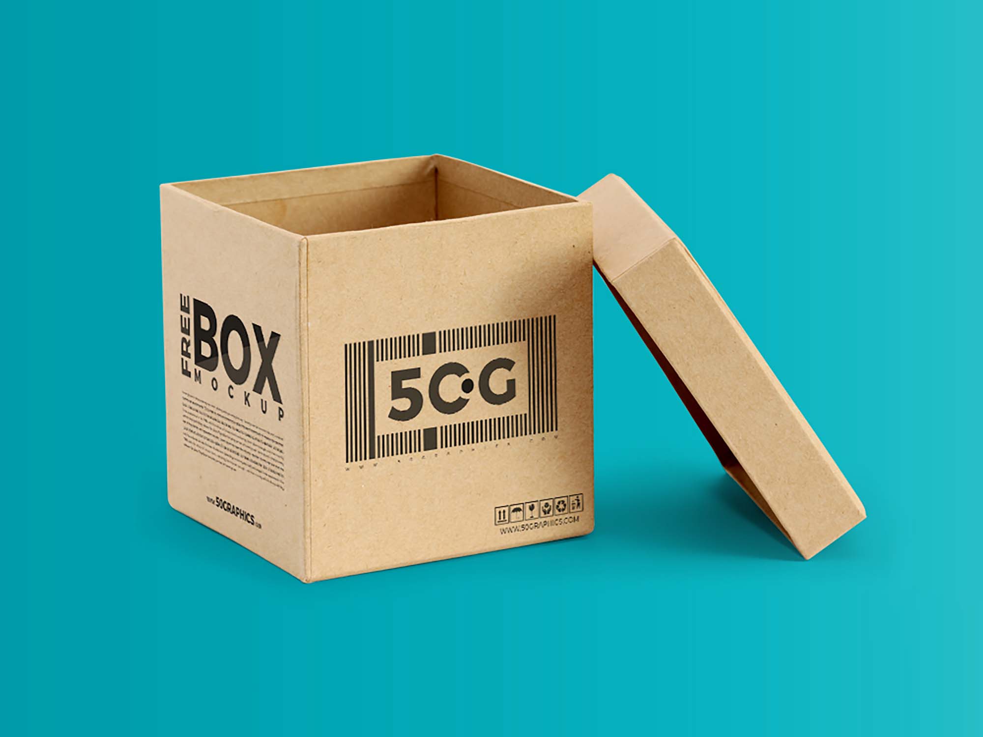 White open gift box with blue bow and ribbons · holiday background merry christmas and happy new year. Open Box Mockup