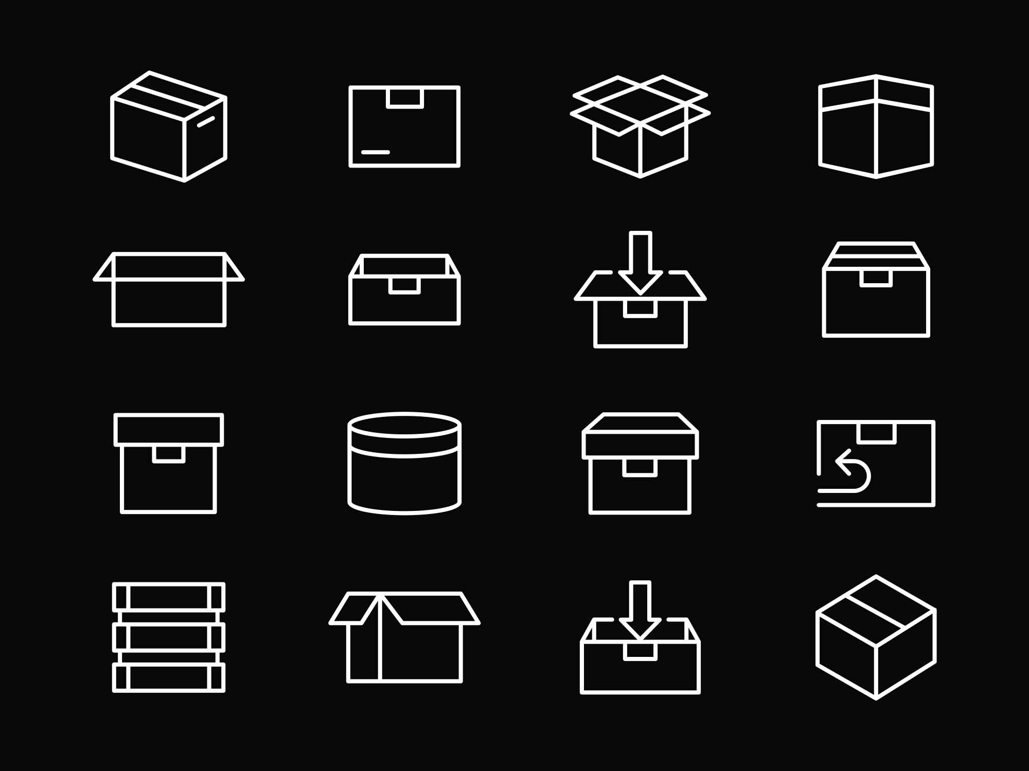 Free box vector icon in svg format. Free Box Packaging Vector Icons Part 01 Ai