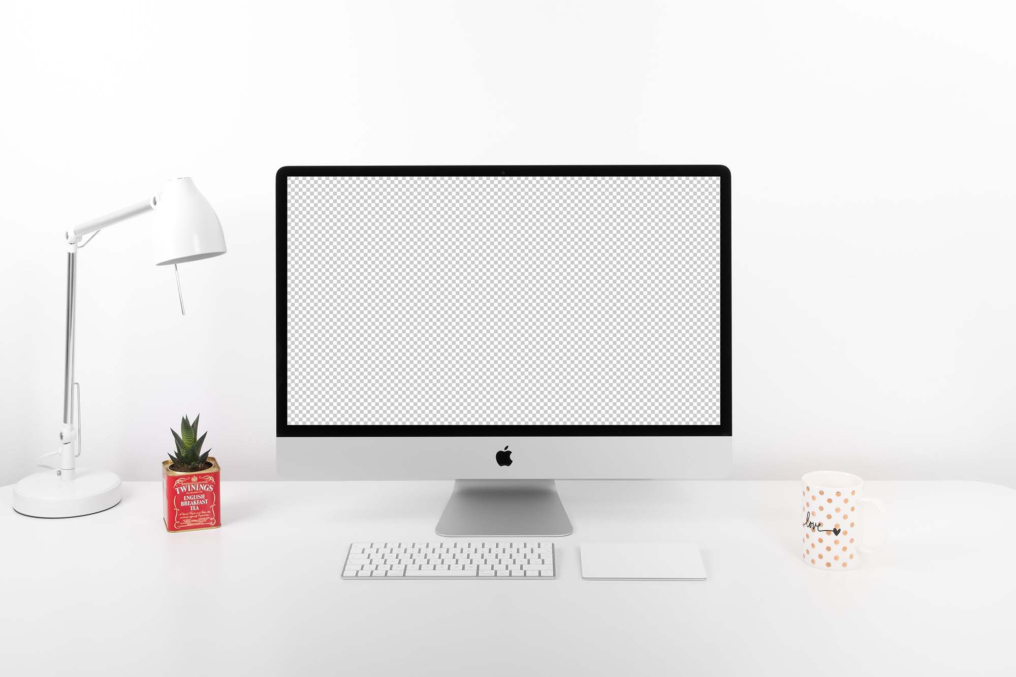 White screens aren't really white! Computer Screen Mockup Psd