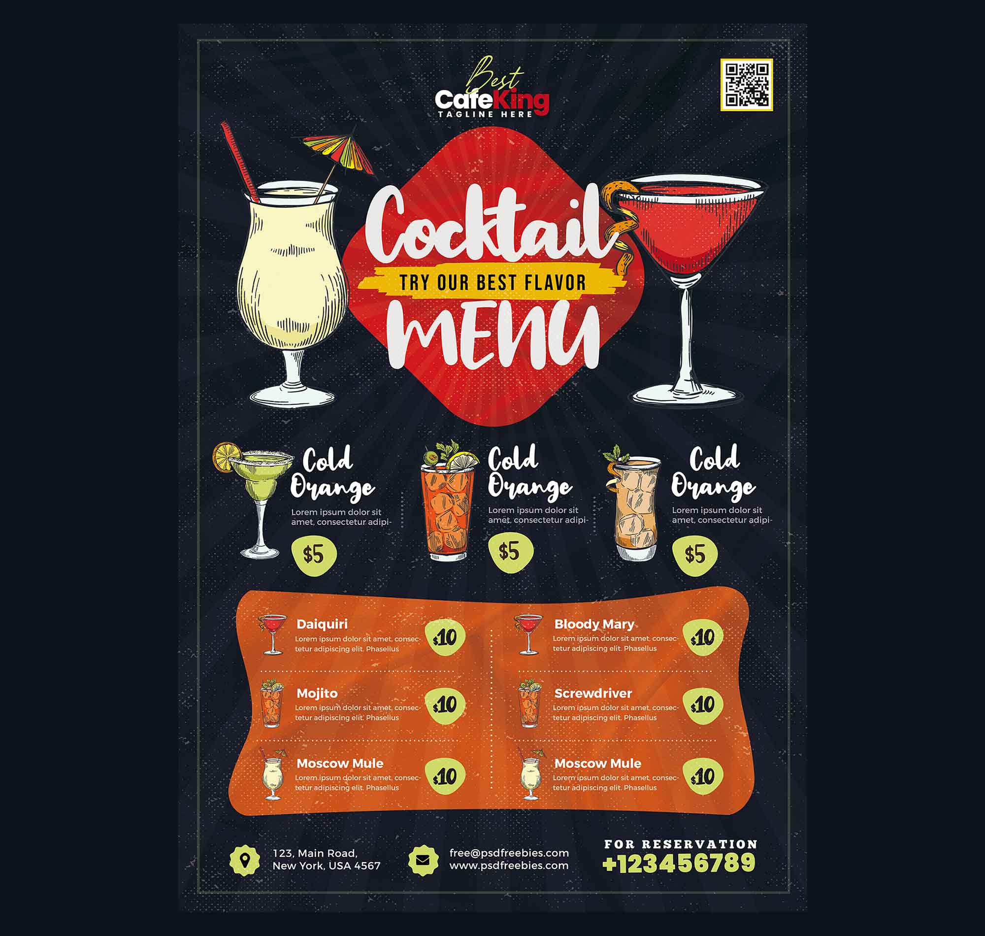 8000+ vectors, stock photos & psd files. Free Cocktail Menu Template Psd