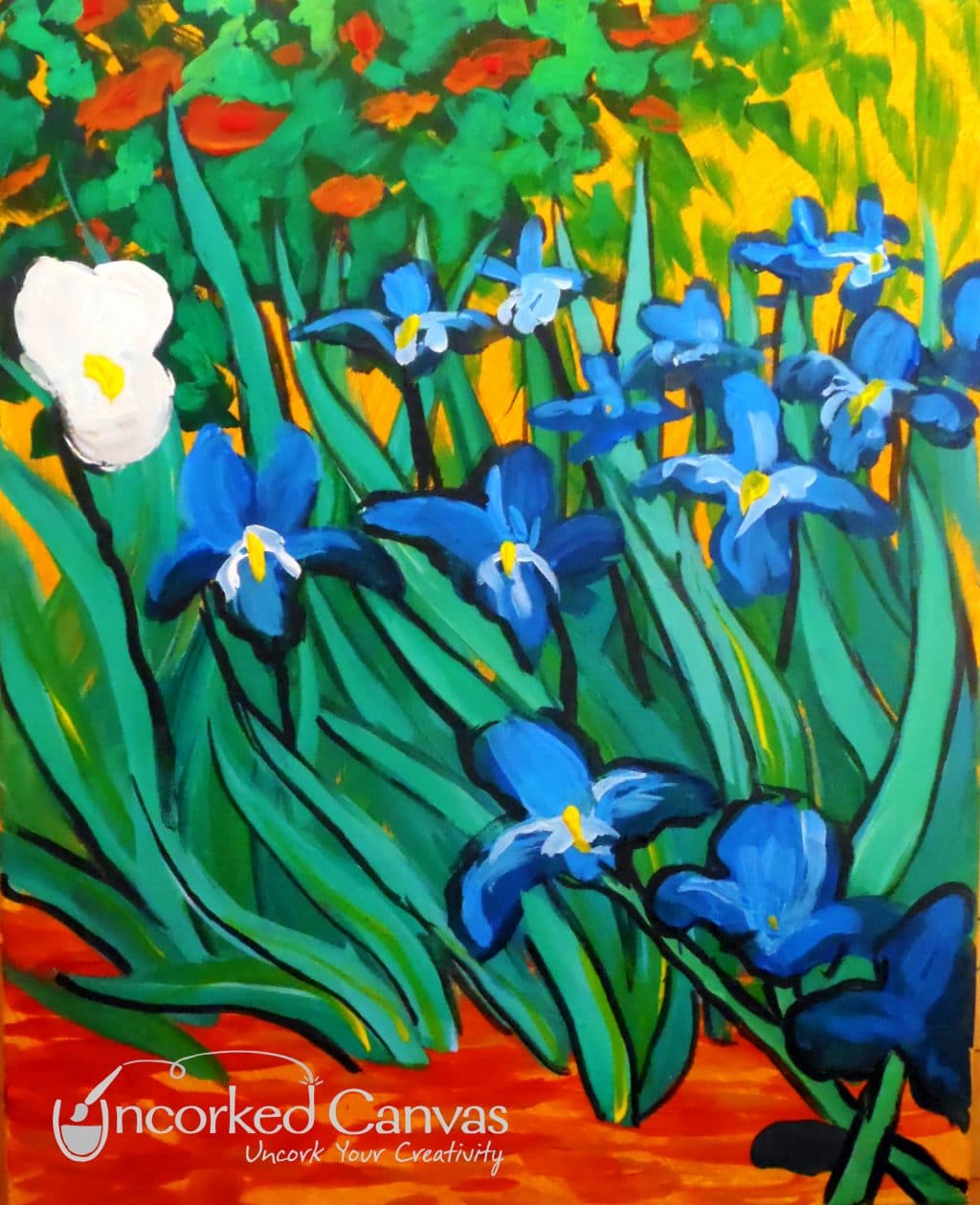 Van Gogh�s Irises Uncorked Canvas