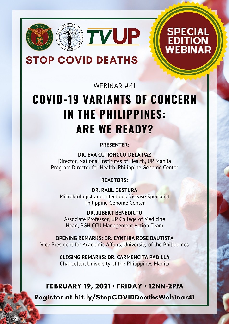 The world health organization has classified mu as a variant of interest. it has mutations that indicate a risk of resistance to vaccines and further studies are needed. Covid 19 Variants And Country S Readiness For Each Discussed By Up Experts University Of The Philippines