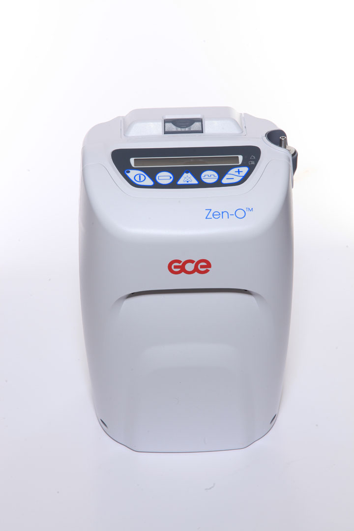 Portable oxygen concentrator is battery operated oxygen concentrator which works on the same principle as a stationary or home oxygen concentrator in pulse flow, machine gives oxygen only when a person breathes 'in' and stops immediately during exhalation. Portable oxygen concentrator Wiki