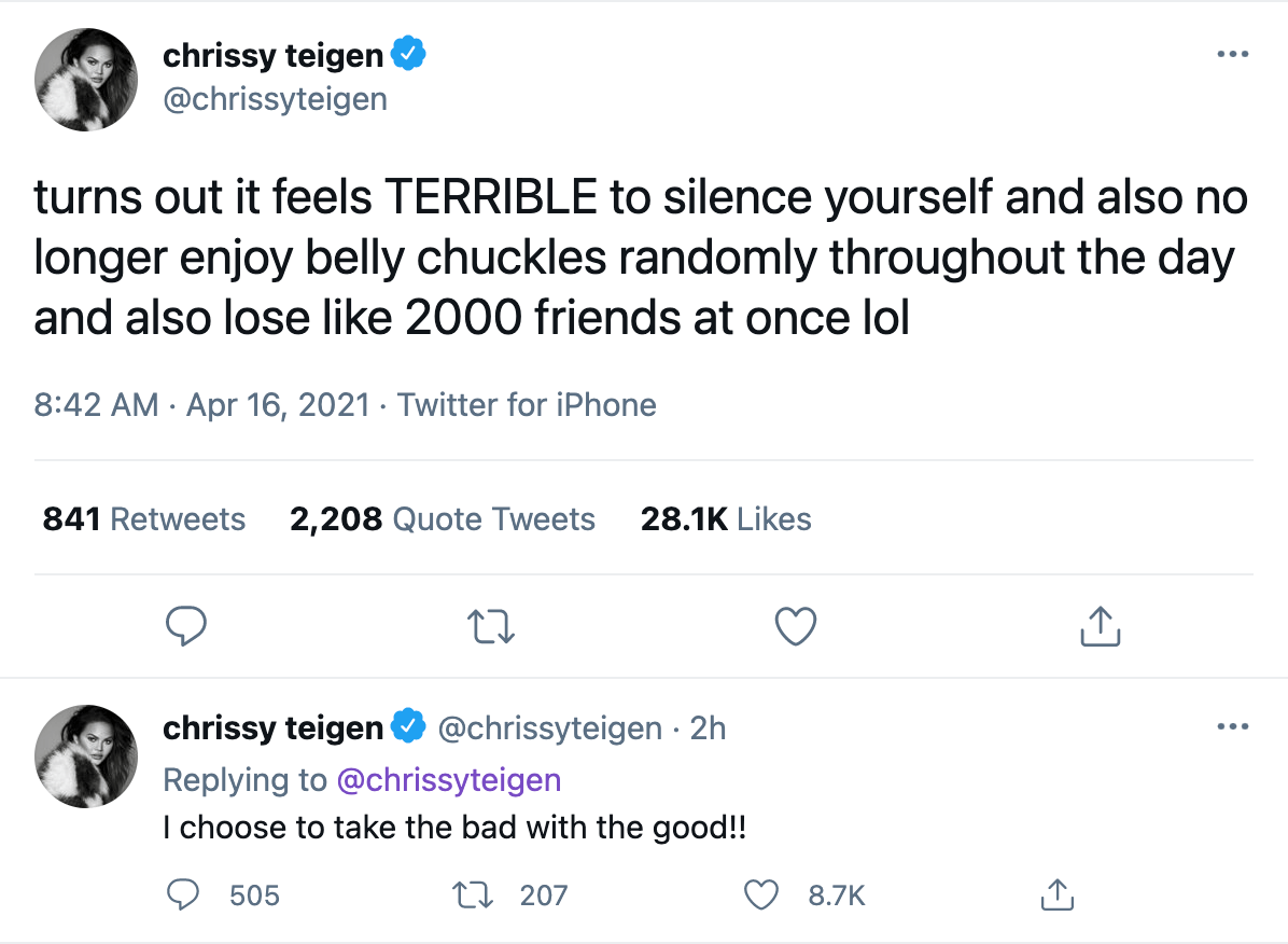 Chrissy Teigen Came Back To Twitter Less Than A Month After Leaving