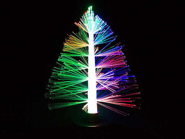 This custom tree adds sophistication to your holiday decor and is super easy to stor. USB Fiber Optic Christmas Tree III