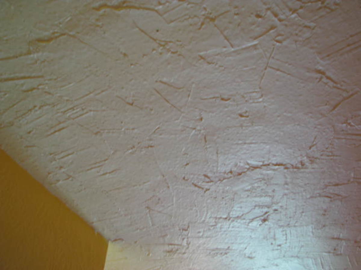 Ceiling with drywall compound and painting it gives this a smooth . How to Cover a Popcorn Ceiling With Plaster | Dengarden