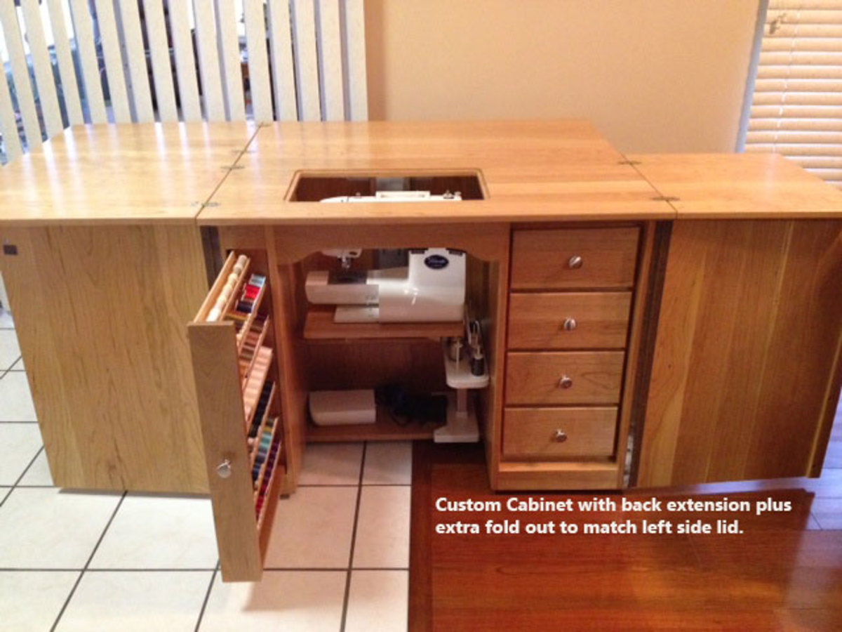 Sew steady table insets sit flush inside the sew station . Sewing Cabinet | Solid Wood | Sewing Room | Furniture