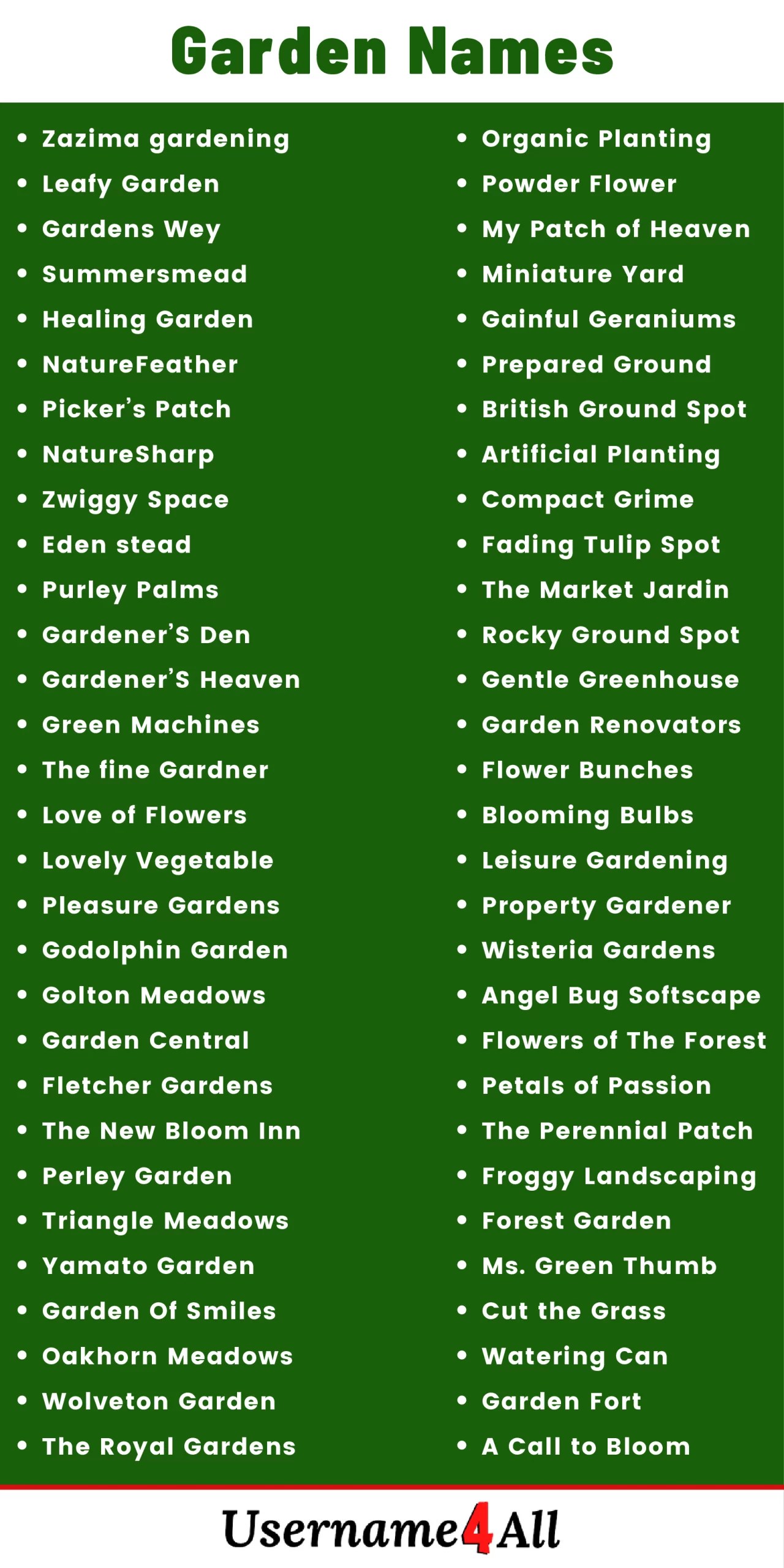 15 catchy and cool plant shop name ideas. 1200 Cute Funny Garden Names Plant Nursery Names