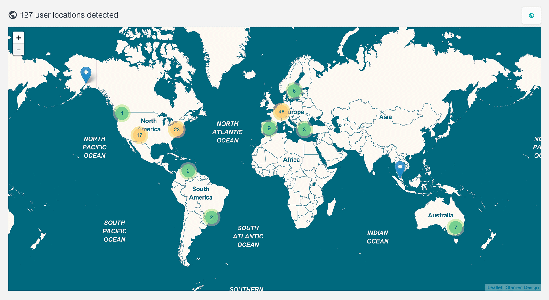 Along with it, you can also use this plugin to get few more information about user such as user country, country flag, region, latitude, longitude, and isp . WordPress Users Geolocation - Users Insights
