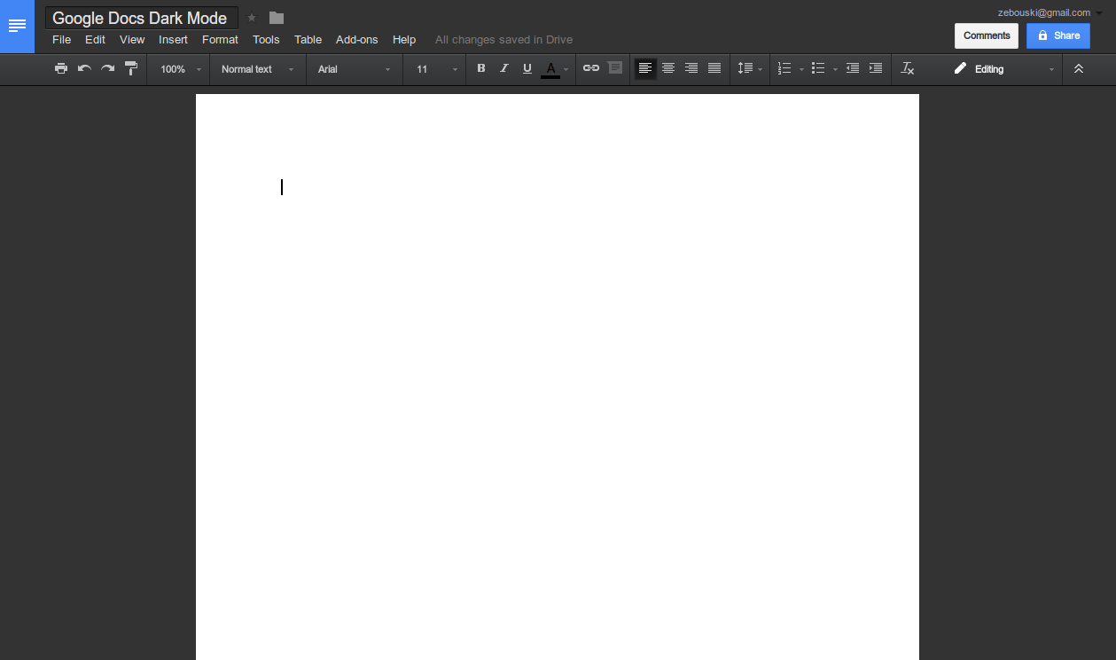 It allowed the arousal of the dark theme for the various applications and platforms. Google Docs Dark Ui Userstyles Org