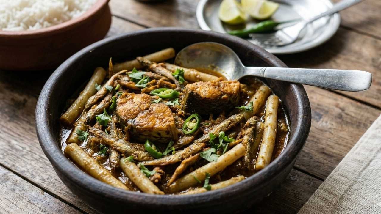 Recipe | বিনা তেলেই জিভে জল আনা গারো স্বাদের শুঁটকি-কচুর লতির পদ, শিখে নিন সহজ রেসিপি