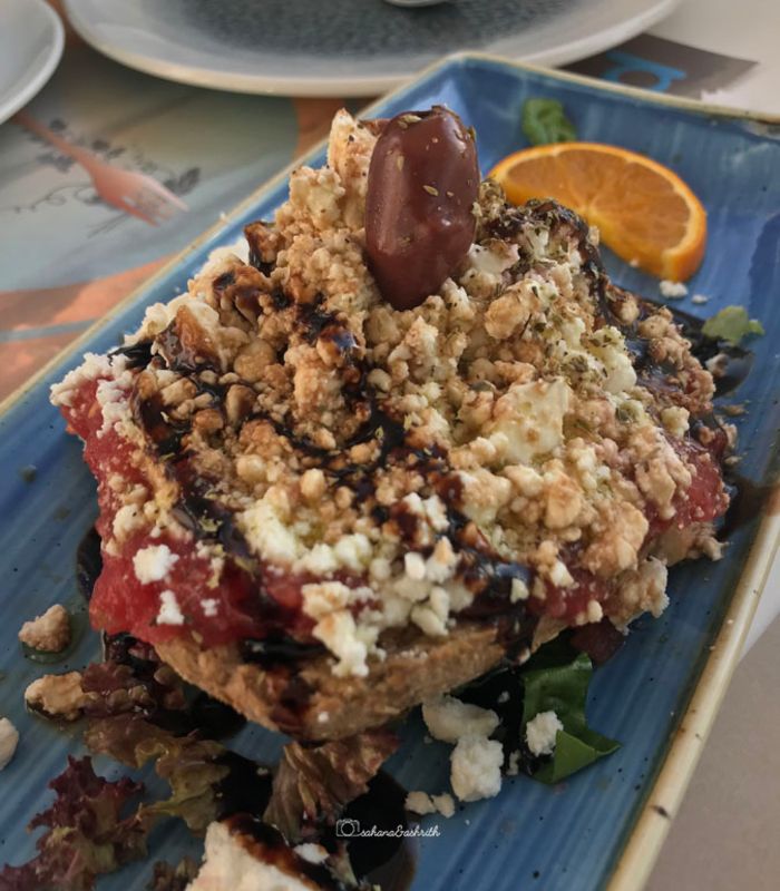 Fetah cheese with veggies