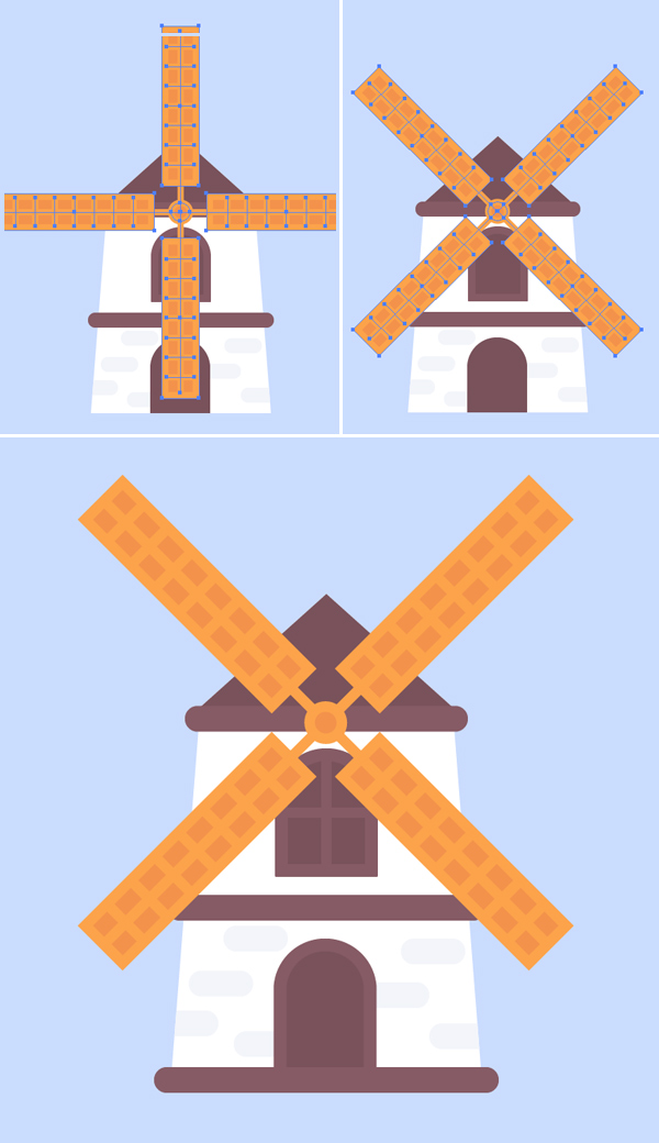 как рисовать мельницу