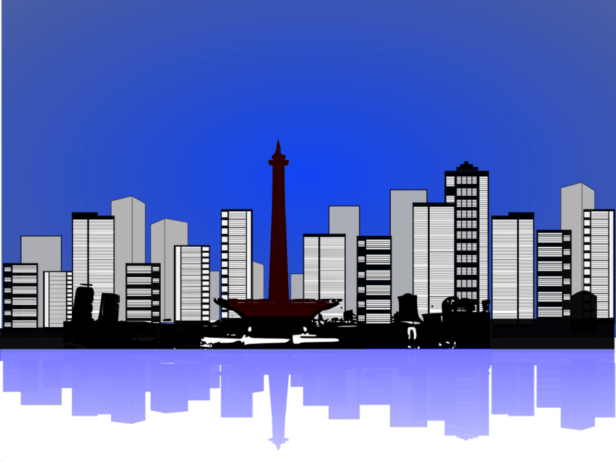 Indonesia, vektor peta, peta gambar png. Jakarta Skyline Vector at Vectorified.com | Collection of