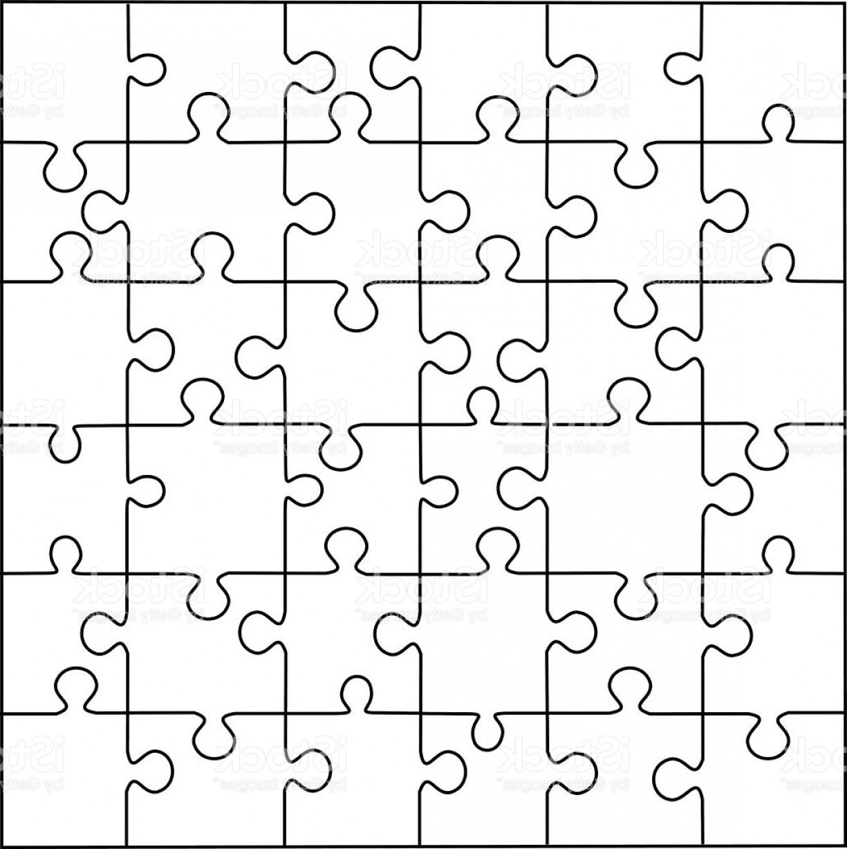 jigsaw puzzle vector template at vectorifiedcom
