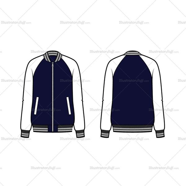 Varsity Jacket Template Vector at