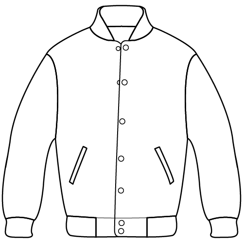 Varsity Jacket Template Vector at