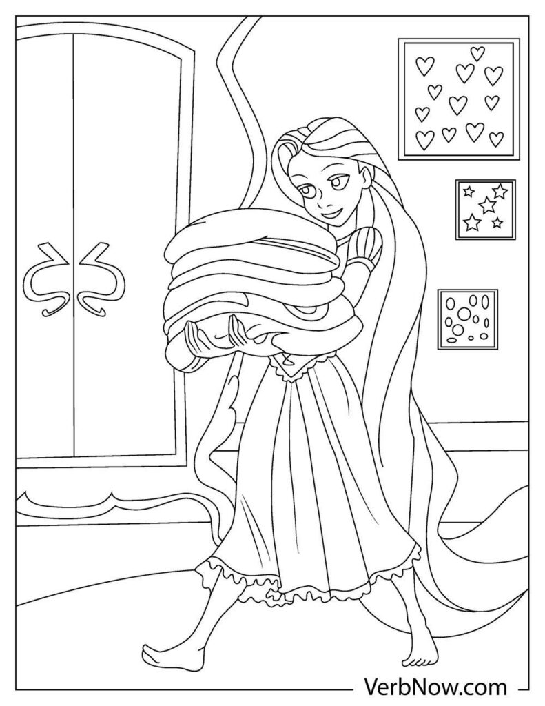 free rapunzel coloring pages for download printable pdf