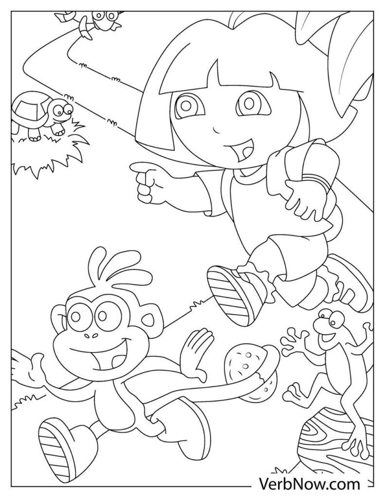 Show your kids a fun way to learn the abcs with alphabet printables they can color. Free Dora Coloring Pages Book For Download Printable Pdf Verbnow