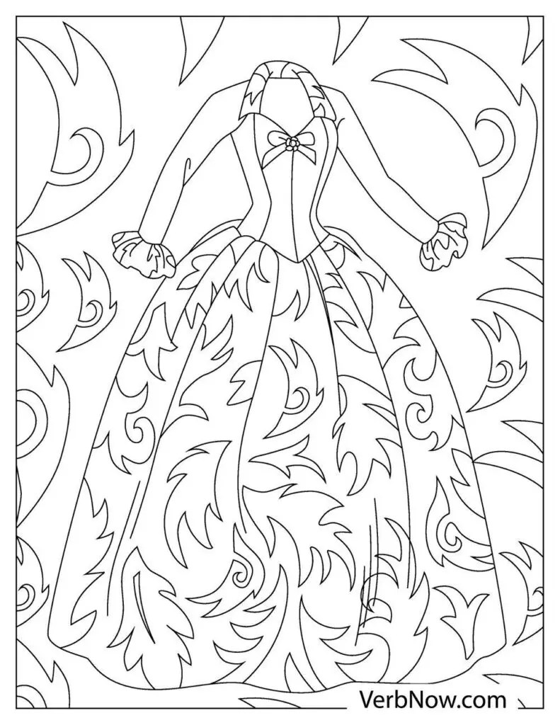 free dresses coloring pages book for download printable pdf verbnow