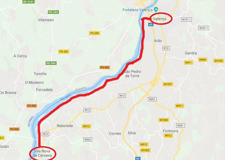 Vila nova de cerveira is a locality in portugal. Via Verde Valenca Vilanova De Cerveira Verdeazul Aventuras