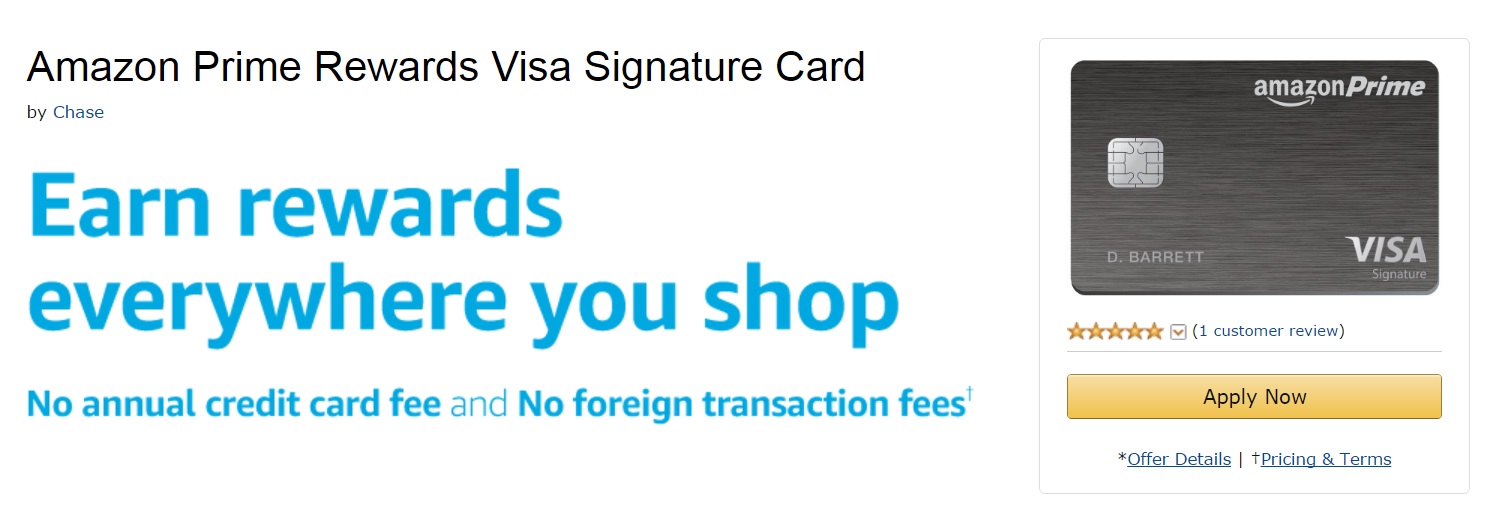 Amazon gift card instantly upon approval. New Amazon Prime Rewards Credit Card Earns 5 Back At Amazon Com View From The Wing