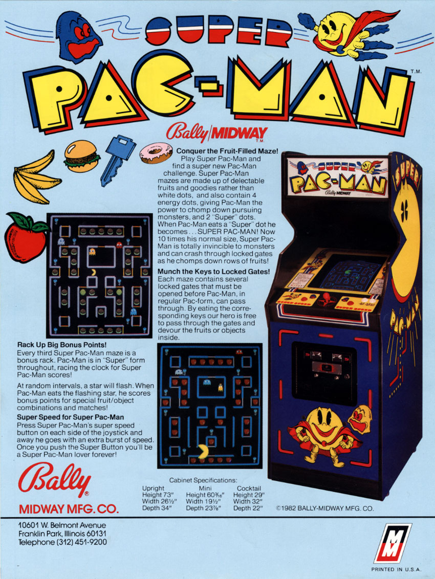 One of those original cabinets can be yours! Super Pacman - Vintage Arcade Superstore