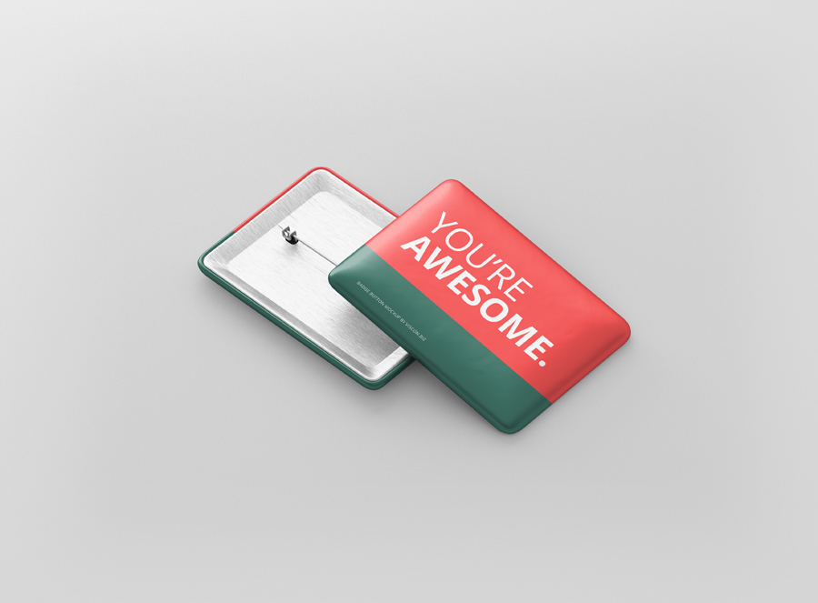 Prepared in four high resolution psd files. Rectangle Badge Button Mockup Premium And Free Mockups