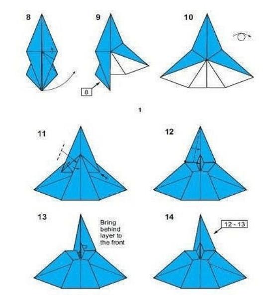 Оригами ангел схема