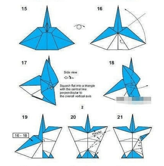 Оригами ангел схема