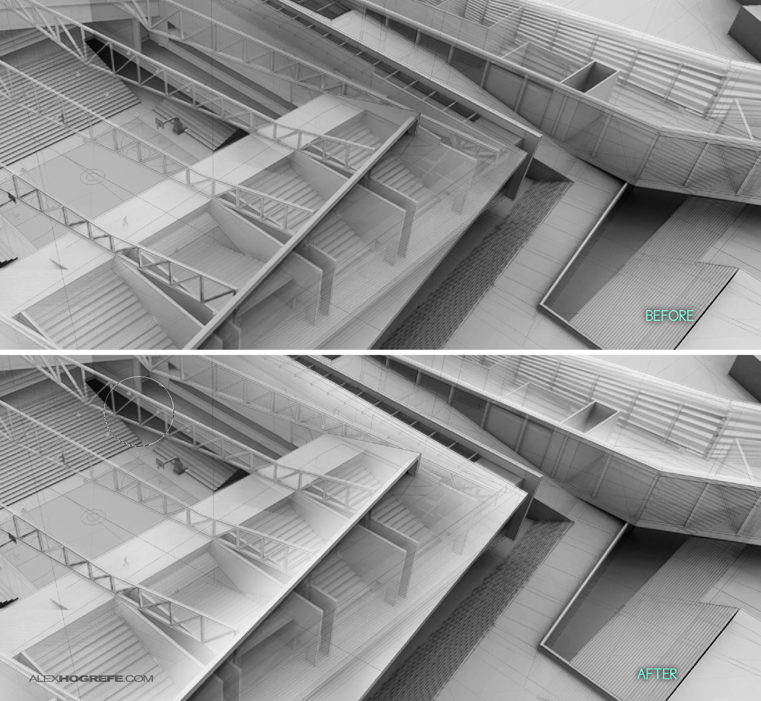 I’ve done a few illustrations with this model in the past looking at … X-Ray Illustration: Part 2 | Visualizing Architecture
