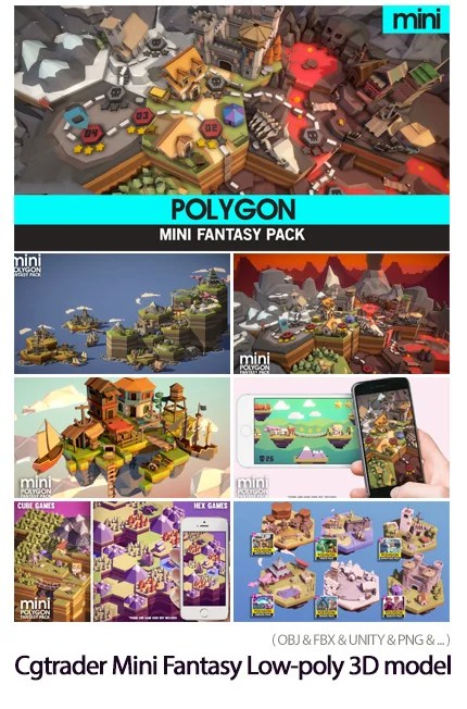 Cgtrader Polygon Mini Fantasy Pack Low Poly 3d Model Visualstorms