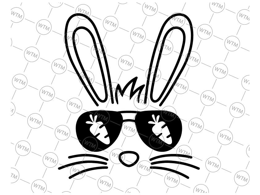 Grab these free easter svg cut files for apparel, decor, invitations, cards, and your other diy projects. Bunny Face Easter Day Sunglasses Svg Bunny With Glasses Kid S Easter Design Cute Easter Svg Easter Svg Easter Bunny Svg Dxf Eps Png Vectorency