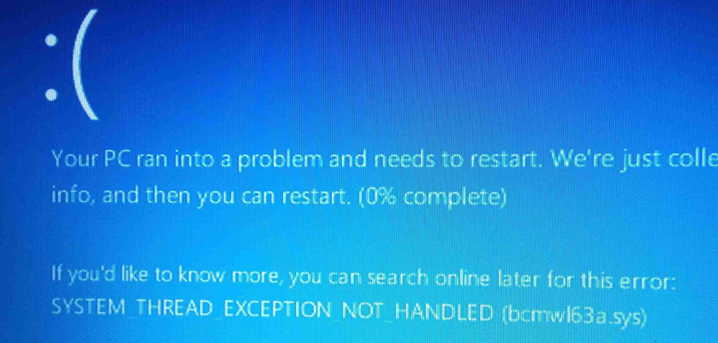 Lỗi Màn Hình Xanh Kmode Exception Not Handled
