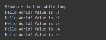 Dart Loops W3schools W3adda