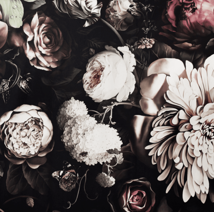 Dark Moody Flowers wallpaper - Happywall Dark Moody Flowers wallpaper - Happywall