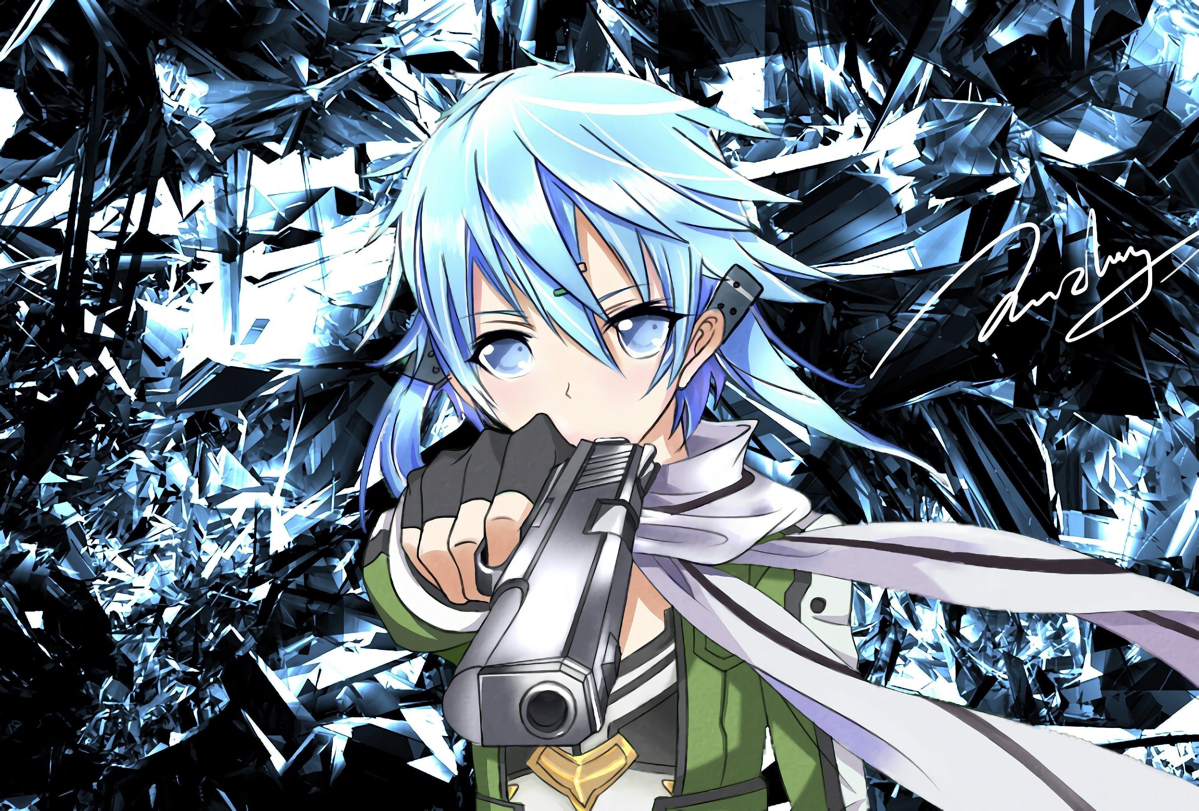 Download sword art online ii iphone 11 wallpaper for your smartphone. Sinon Wallpapers Top Free Sinon Backgrounds Wallpaperaccess