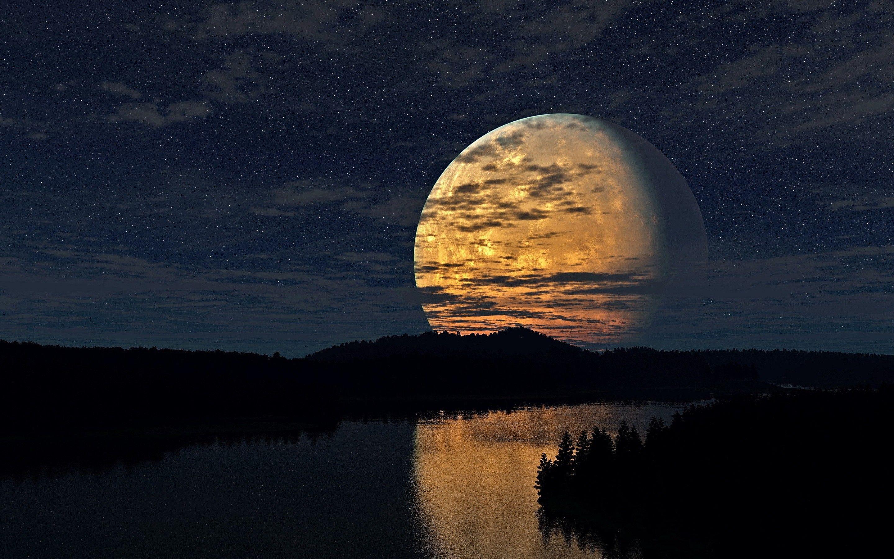 Big cosy living room res: Yellow Moon Wallpapers Top Free Yellow Moon Backgrounds Wallpaperaccess