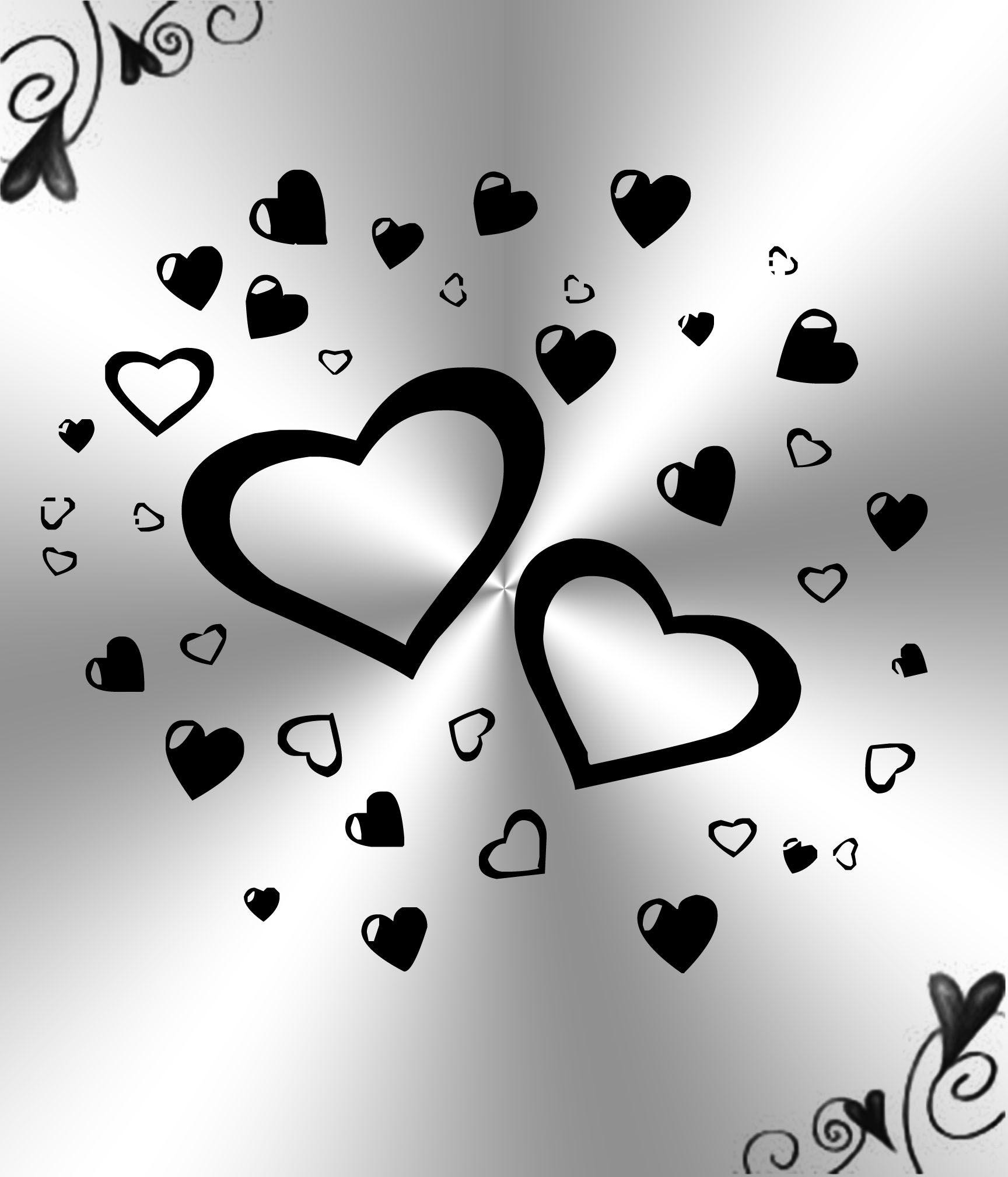 Tons of awesome black and white hearts background to download for free. Black And White Heart Wallpapers Top Free Black And White Heart Backgrounds Wallpaperaccess