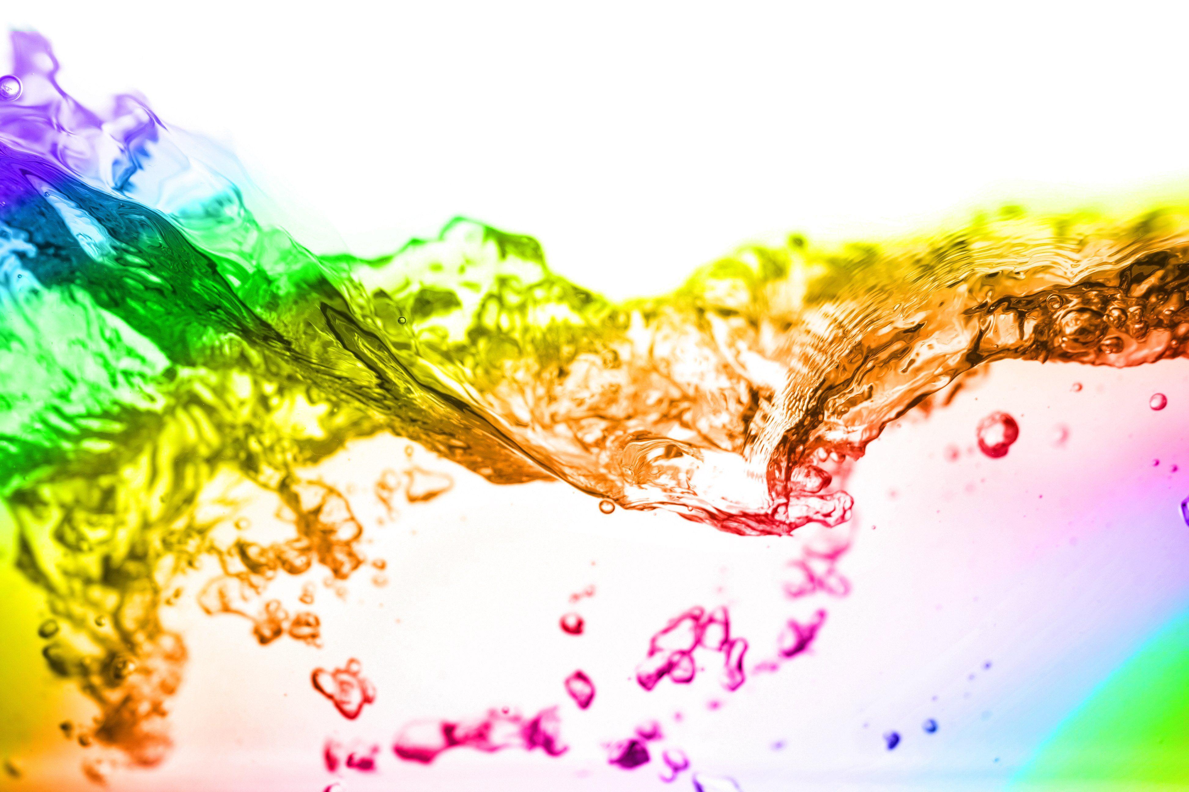 Colorful Water Background - Blue And White Water Color Background Image :