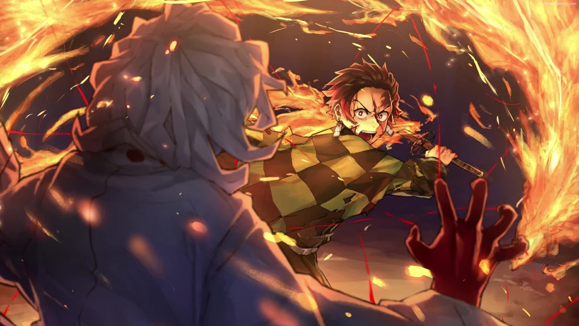 Change chrome new tab to custom demon slayer tanjiro background. Demon Slayer Fire Wallpapers Top Free Demon Slayer Fire Backgrounds Wallpaperaccess