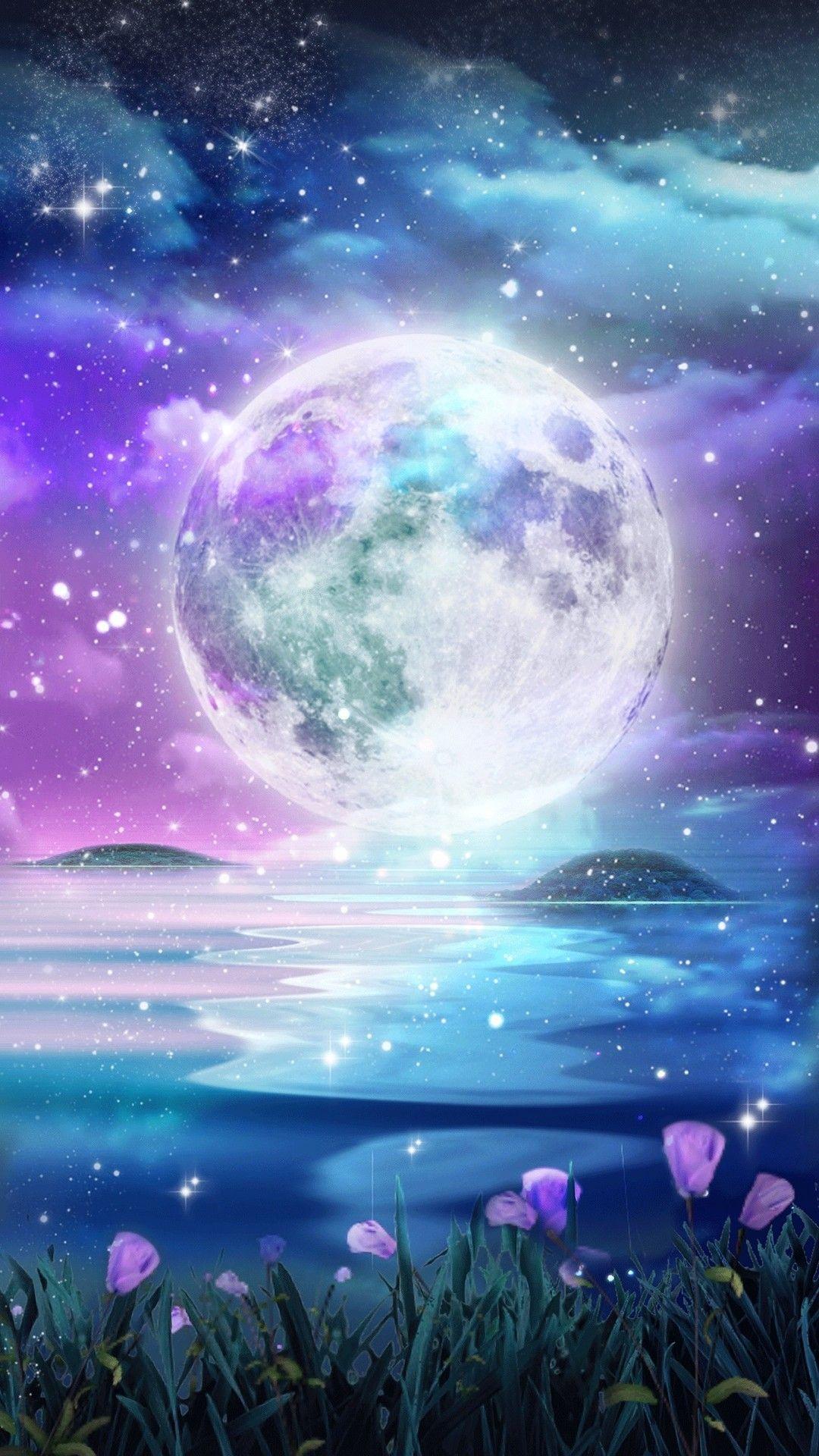 720x1222 art, background, beautiful, beauty, color, colorful, design>. Cute Moon Galaxy Wallpapers Top Free Cute Moon Galaxy Backgrounds Wallpaperaccess