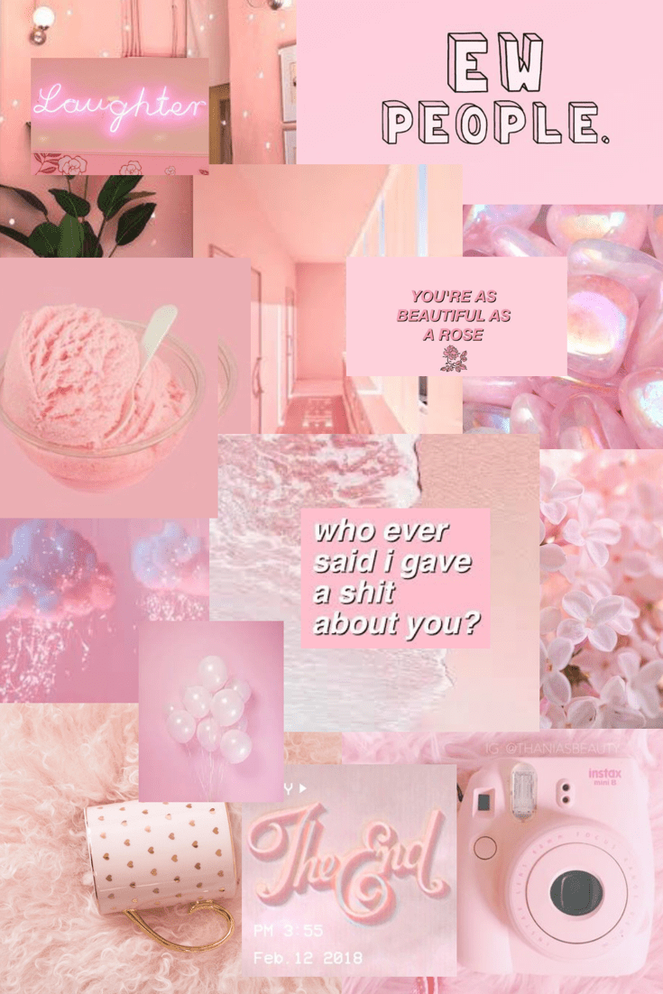 Download and use it for your personal or . Aesthetic Pink Collage Wallpapers Top Free Aesthetic Pink Collage Backgrounds Wallpaperaccess