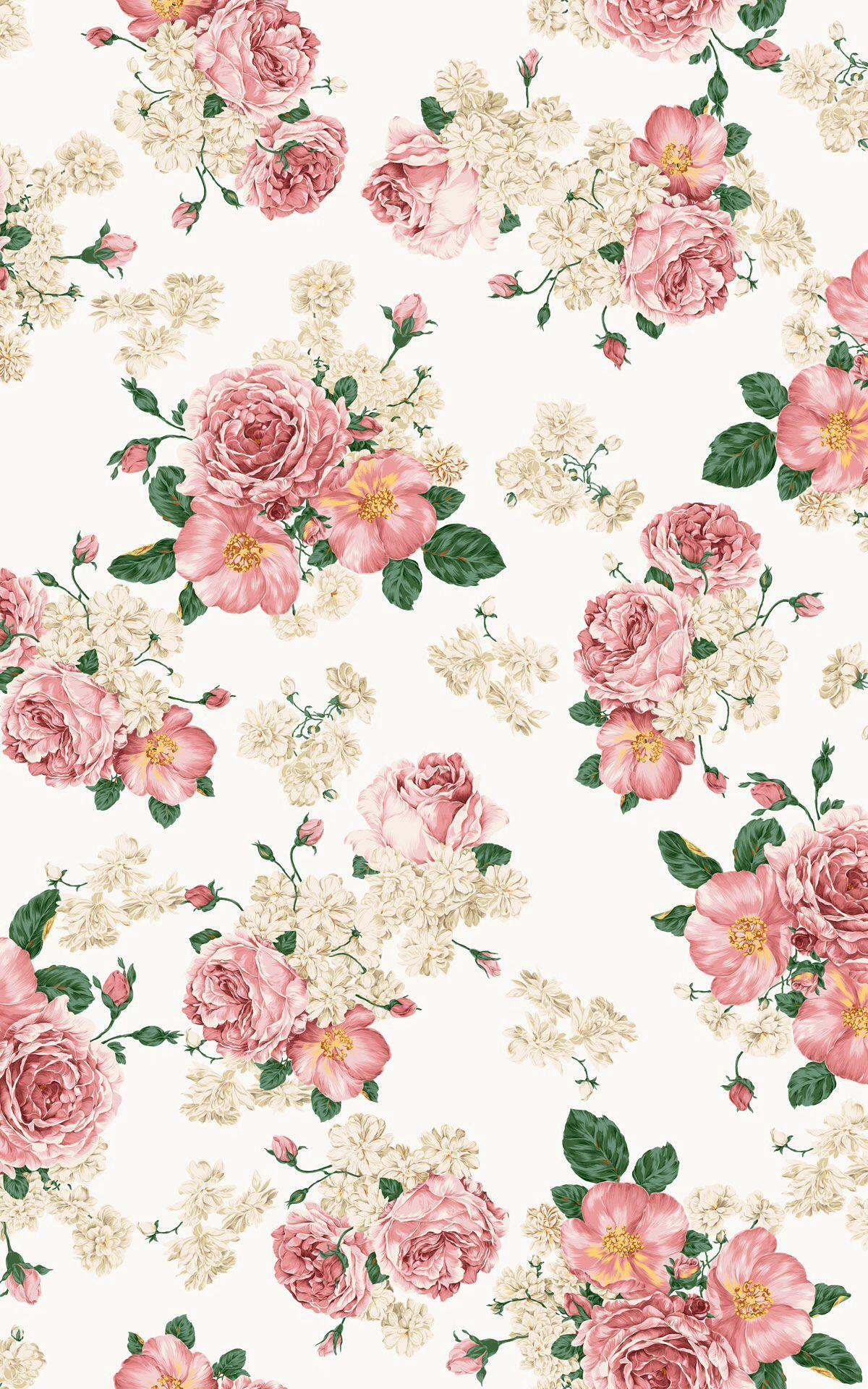 If you love the look of the french countryside, try floral and botanical wallpaper in a traditional flowery print. Vintage Flower Print Wallpapers Top Free Vintage Flower Print Backgrounds Wallpaperaccess