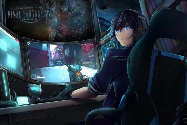 The great collection of cute anime girls wallpapers for desktop, laptop and mobiles. Anime Gamer Girl Wallpapers Top Free Anime Gamer Girl Backgrounds Wallpaperaccess