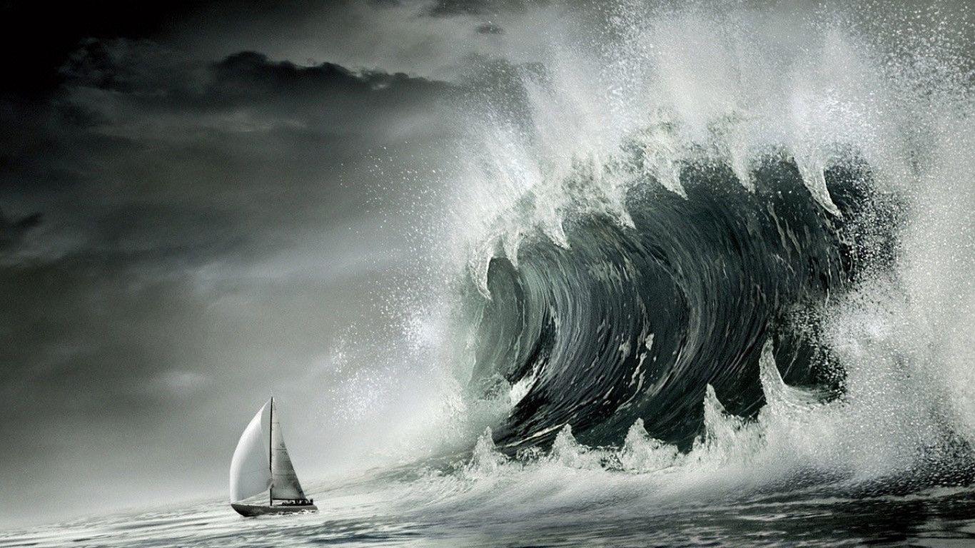 Japanese Tsunami Wallpaper / Iphone Wallpaper The Wave Inauguration Day Gift Japanese Flickr -
