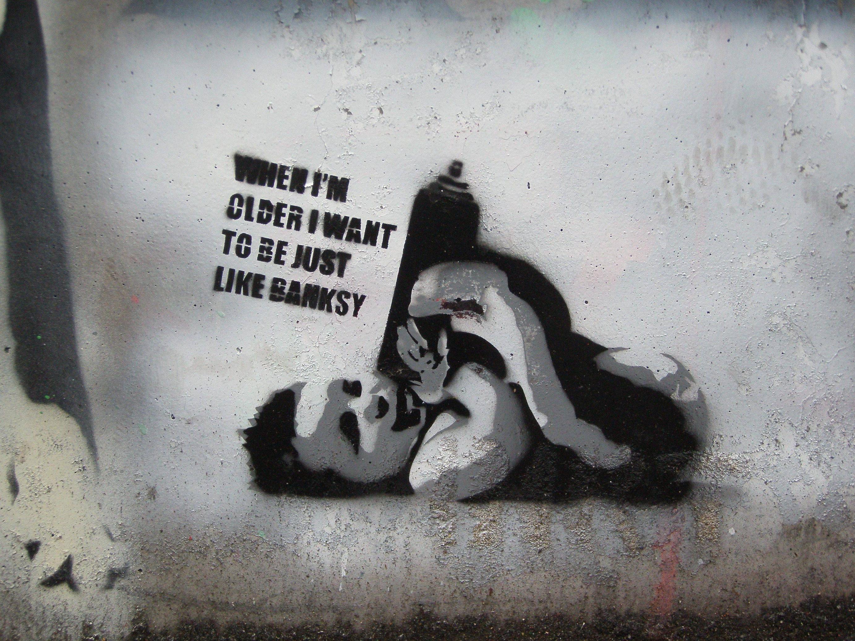 But can you paint over wallpaper? Banksy Graffiti Wallpapers - Wallpaper Cave